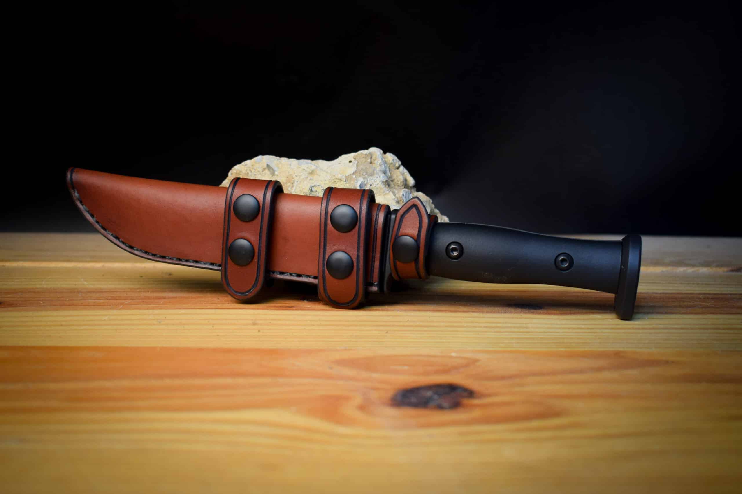 Handmade Leather Sheath for the Kabar Slabby