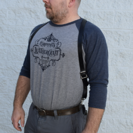 Handmade Leather Side Clip Suspenders