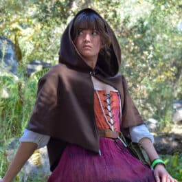 Alternative view of Fleece Hooded Capelet