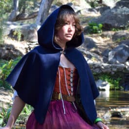 Wool Hooded Capelet