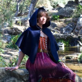 Alternative view of Wool Hooded Capelet