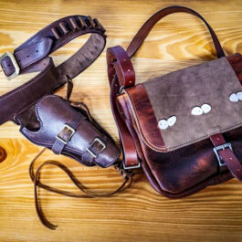 Arthur's Satchel sitting on top of a wooden table.