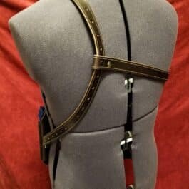 a mannequin with a harness on it's back.