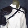 A mannequin's torso with Shoulder Armor Style 3 on it.