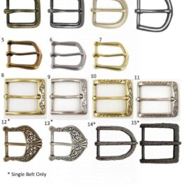 A collection of different types of custom leather scabbards.
