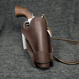 A Gunslinger Holster with a wooden grip.
