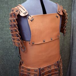 A Samurai Style Torso Armor on display in a museum.