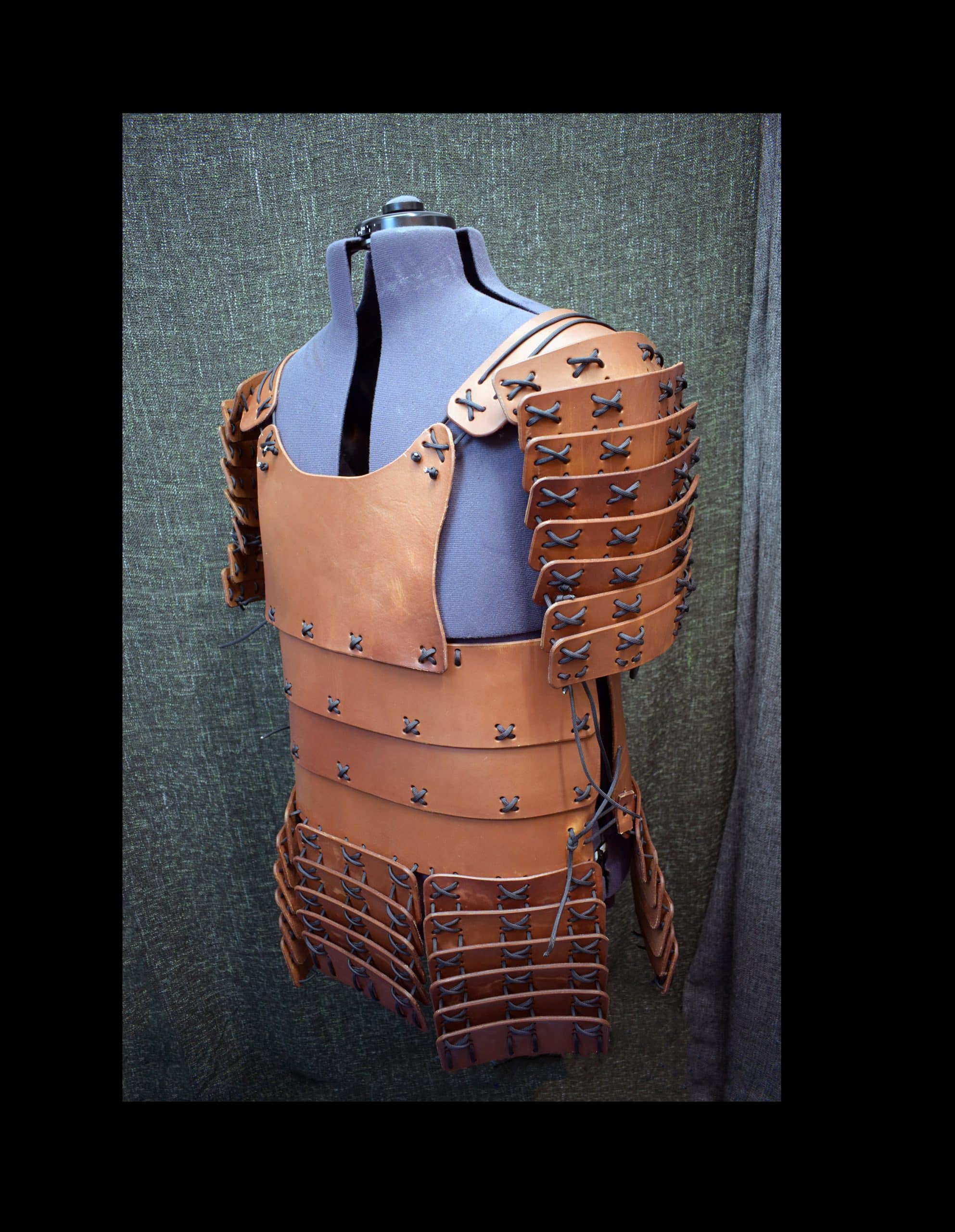 A Samurai Style Torso Armor is displayed on a mannequin.