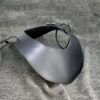 black Leather Mantle Gorget laid on a table - renaissance clothing - renaissance clothing men - renaissance clothing women - renaissance clothing near me - renaissance art clothing - renaissance era clothing - renaissance costume ideas