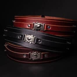 two brown and one black Handmade Leather Space Wizard Belt - renaissance clothing - renaissance clothing men - renaissance clothing women - renaissance clothing near me - renaissance art clothing - renaissance era clothing - renaissance costume ideas