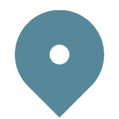 a blue circle with a black background.