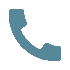 a blue phone icon with a black background.