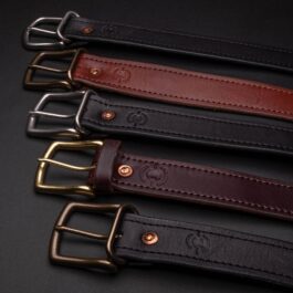 five Heavy Duty Belt laid on a black table - renaissance clothing - renaissance clothing men - renaissance clothing women - renaissance clothing near me - renaissance art clothing - renaissance era clothing - renaissance costume ideas