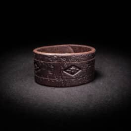 a Horween Leather Tote Bag with a diamond on it.