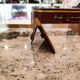 a close up of a Business Card Wallet on a table.