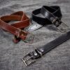 two black and one brown Handmade Leather Dress Belt Style 2 - renaissance clothing - renaissance clothing men - renaissance clothing women - renaissance clothing near me - renaissance art clothing - renaissance era clothing - renaissance costume ideas