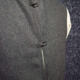 A close up of a person wearing a Wool Ranger Jerkin.