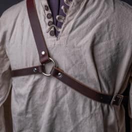 A man wearing Bison Leather Sleeve Garters.