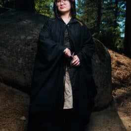 Wool Hooded Ruana Cloak - Image 5