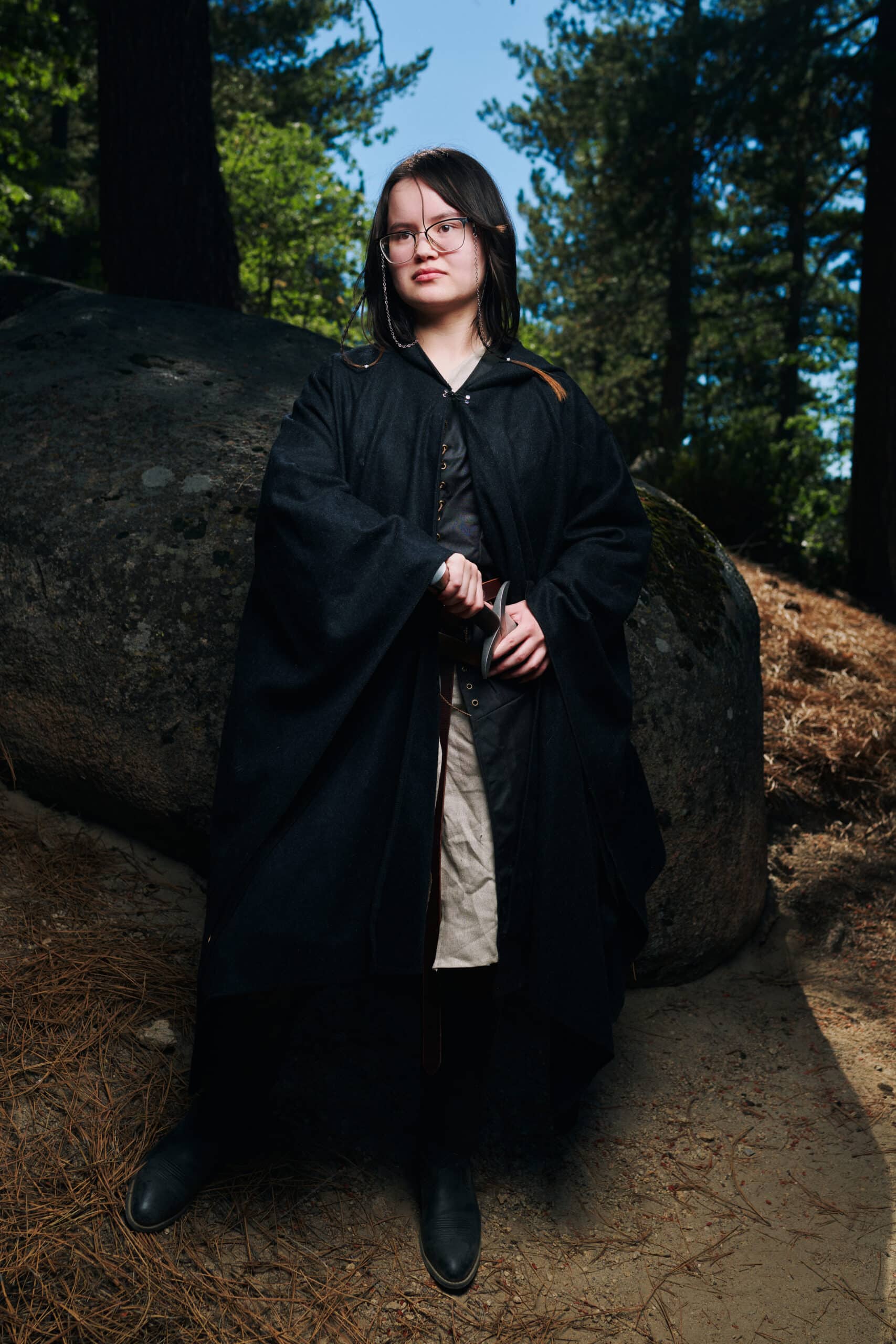 Wool Hooded Ruana Cloak - Image 5