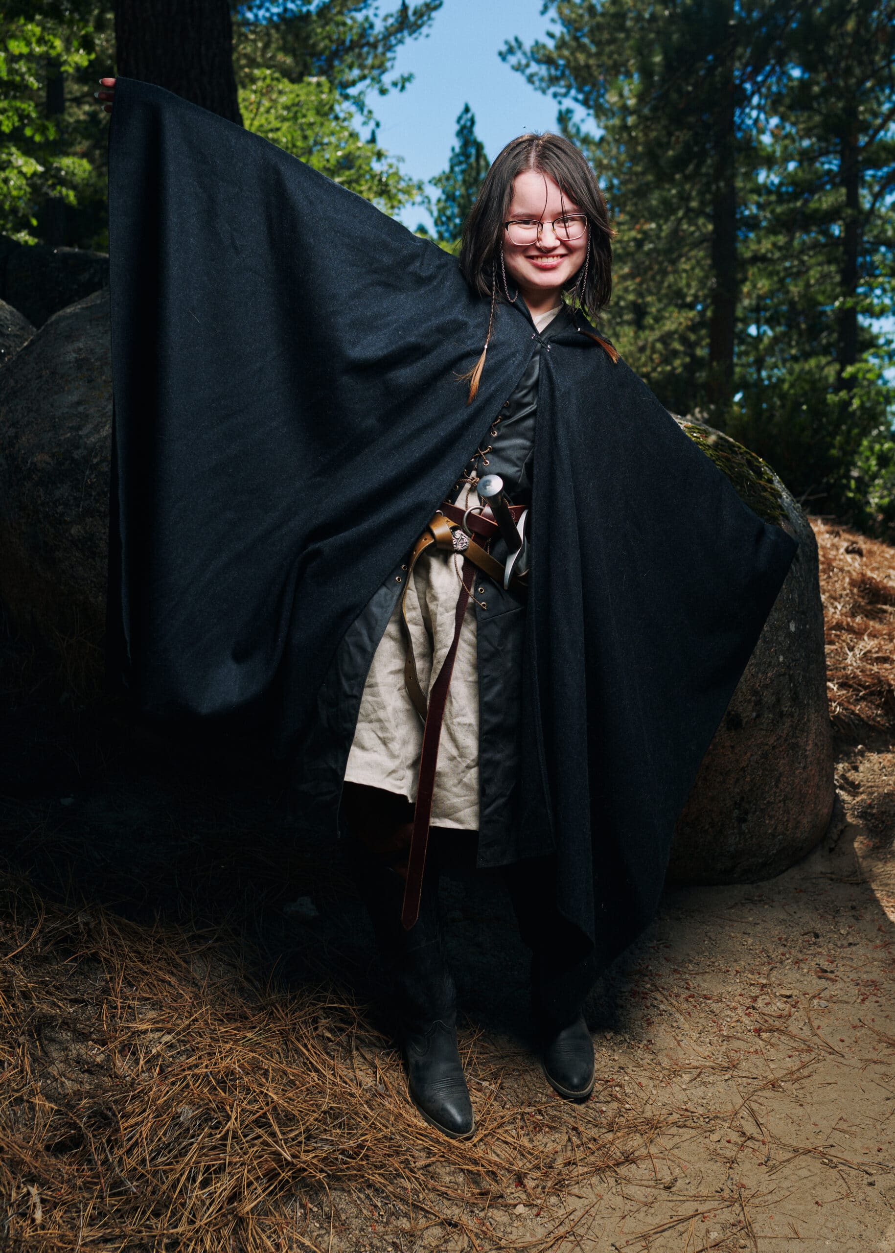 Wool Hooded Ruana Cloak - Image 7