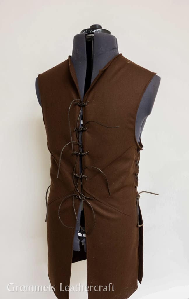 A Wool Strider Jerkin with laces on the sides.