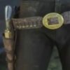 A close up of a person's Custom Cartridge Belt.