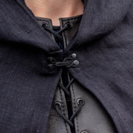 black linen cloak clasp