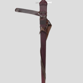 A Wood Core Scabbard for the Albion Royal Armories I:33 with a long blade attached to it.