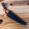 A leather sheath for the benchmade raghorn with a vertical belt loop