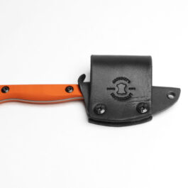 A kydex sheath for the benchmade raghorn with a horizontal belt loop