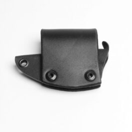 A kydex sheath for the benchmade raghorn with a horizontal belt loop