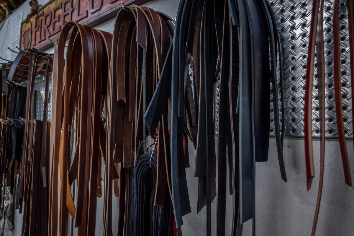 latigo straps on the strap wall