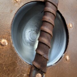 Leather Wrapped Round Bar