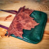 Bison Leather Maple Leaf Crossbody Bag