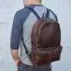 The Bison Leather Zip Backpack