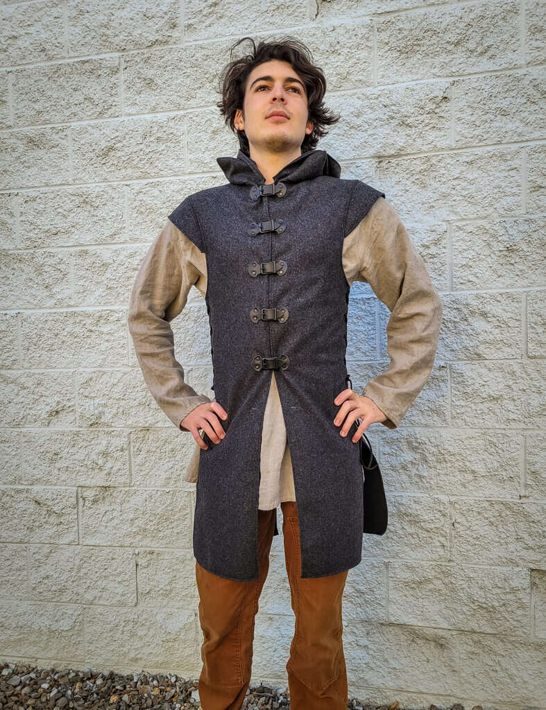 Hooded Wool Jerkin - Image 2