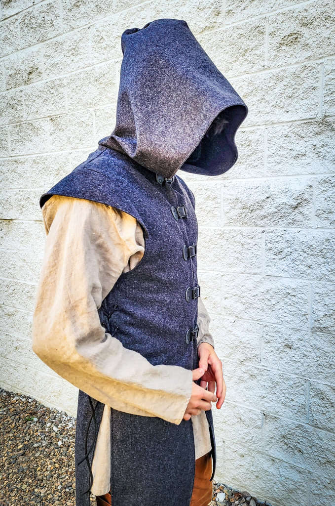 Hooded Wool Jerkin - Image 3