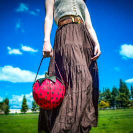 Handmade Leather Strawberry Bag