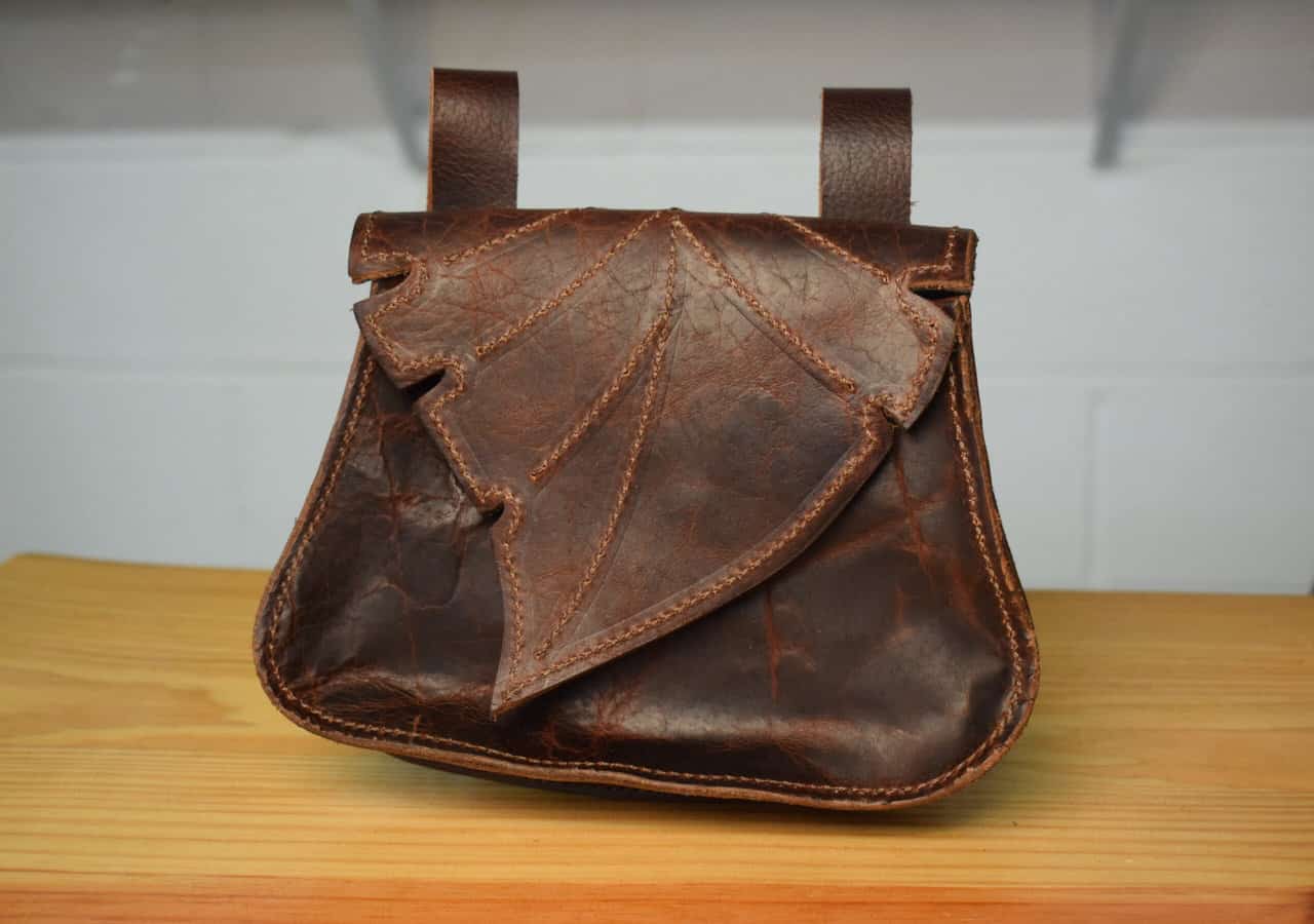 Leather Leaf Belt Pouch - Image 4