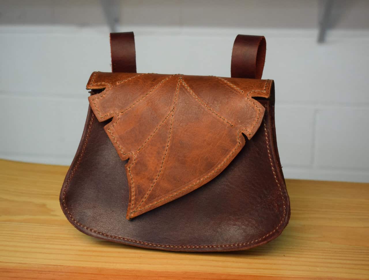 Leather Leaf Belt Pouch - Image 2