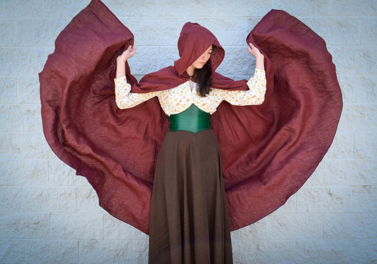 Linen Hooded Cloak - Image 25