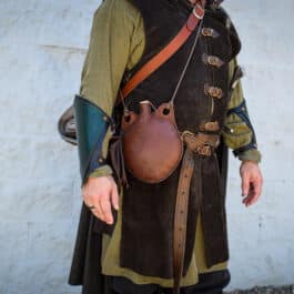 Alternative view of Handmade Leather Water Bottle - Round Shape