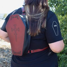 Handmade Leather Coffin Backpack