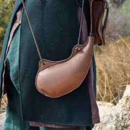 Alternative view of Handmade Leather Water Bottle - Bota/Wineskin Shape