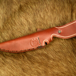 Alternative view of Handmade Leather Sheath for the 4" Benchmade Meatcrafter