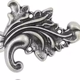 Leaf Clasp Antiqued Silver
