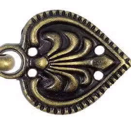 Antiqued Brass TearDrop Clasp