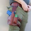 Leather Thigh Holster With Built In Magpouch