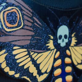 Alternative view of Hand Painted Deaths Head Moth Satchel